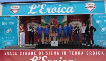 Eroica Juniores – l’Italia vince la cronosquadre. Favero leader